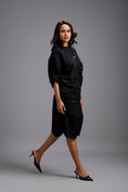 Load image into Gallery viewer, Ruched Button-Down Shirt Dress