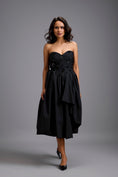 Load image into Gallery viewer, Strapless Embellished Midi Dress