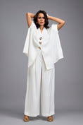 Load image into Gallery viewer, White Wide-Leg Co-Ord Set with Embellished Buttons