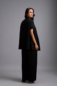 Load image into Gallery viewer, Black Wide-Leg Co-Ord Set with Embellished Buttons