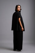 Load image into Gallery viewer, Black Wide-Leg Co-Ord Set with Embellished Buttons