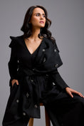 Load image into Gallery viewer, Structured Wide-Leg Jumpsuit with Crystal Bow Detail