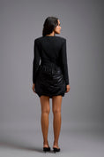 Load image into Gallery viewer, Shimmer Cutout Dress with Metallic Brooch