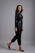 Load image into Gallery viewer, Sheer Bodysuit with Leather Bustier & Pants