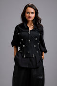 Load image into Gallery viewer, Rhinestone-Embellished Corset Shirt