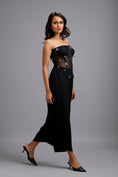 Load image into Gallery viewer, Sheer Rhinestone Corset with Wide-Leg Trousers