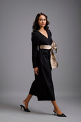 Load image into Gallery viewer, Jumpsuit with Gold Bow Waist Detail