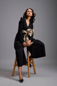 Load image into Gallery viewer, Jumpsuit with Gold Bow Waist Detail