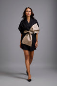 Load image into Gallery viewer, Tailored Playsuit with Oversized Gold Bow