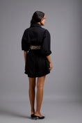 Load image into Gallery viewer, Tailored Playsuit with Oversized Gold Bow