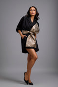 Load image into Gallery viewer, Tailored Playsuit with Oversized Gold Bow