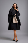 Load image into Gallery viewer, Button-Down Midi Dress with Metallic Gold Bow Belt