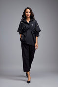 Load image into Gallery viewer, Black Embellished Button-down Shirt With Pants