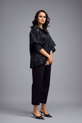 Load image into Gallery viewer, Black Embellished Button-down Shirt With Pants