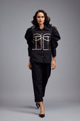 Load image into Gallery viewer, Black Puff-sleeve Corset Co-ord Set