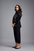 Load image into Gallery viewer, Black Puff-sleeve Corset Co-ord Set