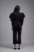 Load image into Gallery viewer, Black Puff-sleeve Corset Co-ord Set