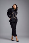 Load image into Gallery viewer, Black Puff-sleeve Corset Co-ord Set