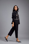 Load image into Gallery viewer, Black Puff-sleeve Corset Co-ord Set