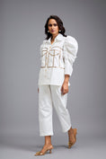 Load image into Gallery viewer, White Puff-sleeve Corset Co-ord Set