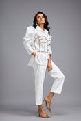 Load image into Gallery viewer, White Puff-sleeve Corset Co-ord Set