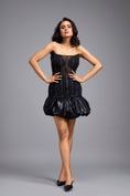Load image into Gallery viewer, Black Sheer Corset Top And Skirt