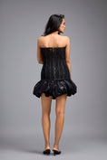 Load image into Gallery viewer, Black Sheer Corset Top And Skirt