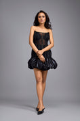 Load image into Gallery viewer, Black Sheer Corset Top And Skirt