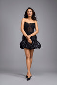 Load image into Gallery viewer, Black Sheer Corset Top And Skirt