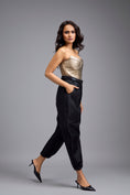 Load image into Gallery viewer, Black Metallic Quilted Pants