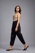 Load image into Gallery viewer, Black Metallic Quilted Pants