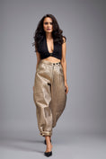 Load image into Gallery viewer, Gold Metallic Quilted Pants