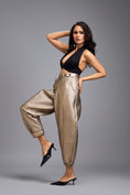Load image into Gallery viewer, Gold Metallic Quilted Pants