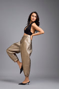 Load image into Gallery viewer, Gold Metallic Quilted Pants
