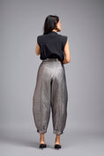 Load image into Gallery viewer, Gunmetal Metallic Quilted Pants