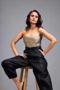 Load image into Gallery viewer, Gold Corset Tube Top