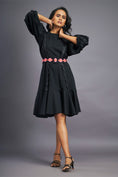Load image into Gallery viewer, Black Backless Dress With Belt
