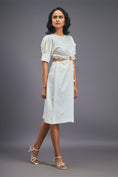 Load image into Gallery viewer, White Dress With Side Cutouts
