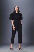 Load image into Gallery viewer, Side Cutout Jumpsuit With Embroidered Sleeves