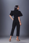 Load image into Gallery viewer, Side Cutout Jumpsuit With Embroidered Sleeves