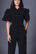 Load image into Gallery viewer, Side Cutout Jumpsuit With Embroidered Sleeves