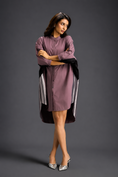 Load image into Gallery viewer, Oversized Pink Shirt Dress With Black And Metallic Side Panels