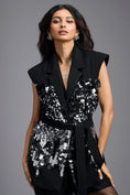Load image into Gallery viewer, Black Sequinned Blazer