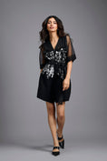 Load image into Gallery viewer, Black Sequin Playsuit with Sheer Sleeves