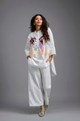 Load image into Gallery viewer, Oversized White Sequin Shirt with Wide-Leg Pants