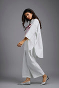 Load image into Gallery viewer, Oversized White Sequin Shirt with Wide-Leg Pants