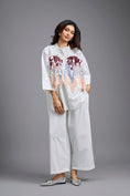Load image into Gallery viewer, Oversized White Sequin Shirt with Wide-Leg Pants