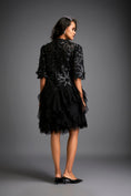 Load image into Gallery viewer, High-neck Floral Appliqué Dress