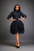 Load image into Gallery viewer, High-neck Floral Appliqué Dress