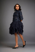 Load image into Gallery viewer, High-neck Floral Appliqué Dress
